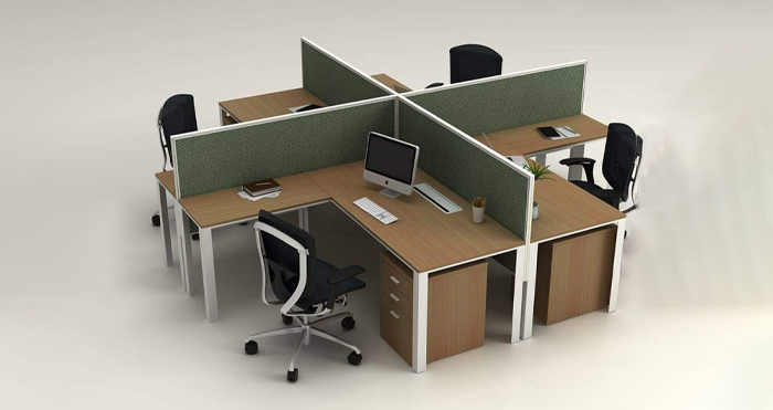 Cross Shape Workstation (4 Person) | WS-37