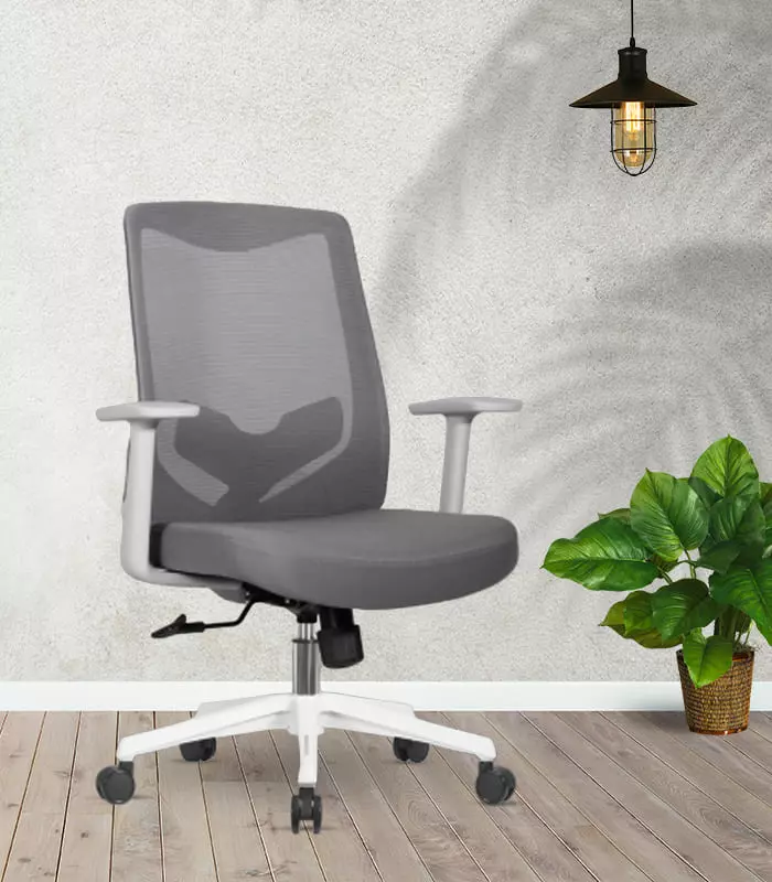 Gray midback Chair