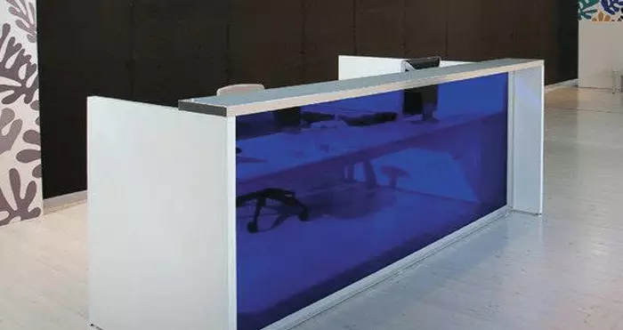 Reception Desk with Colored Glass | RD-52