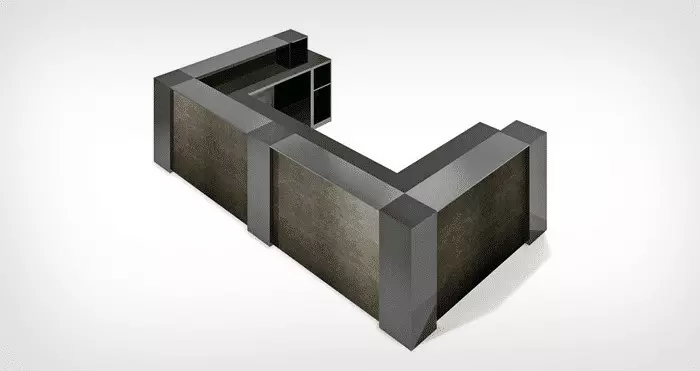 Dark U Shaped Reception Desk | RD-20