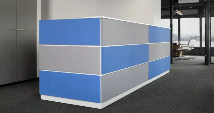 Gray and Blue Reception Desk | RD-36