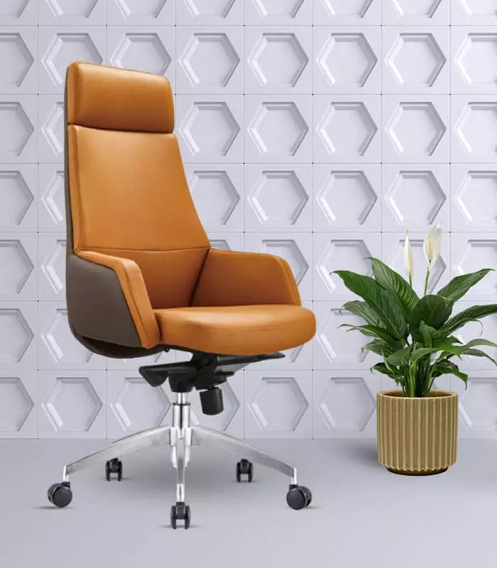 Alberto High Back Leather Chair