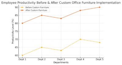 Employee Productivity Before & After Custom Office Furniture Implementation 