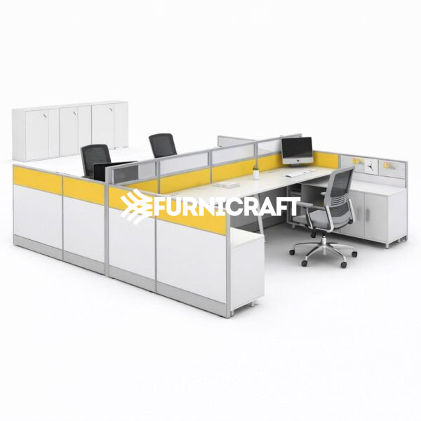 Durable Partition Office Workstation (4 Person) WS-12