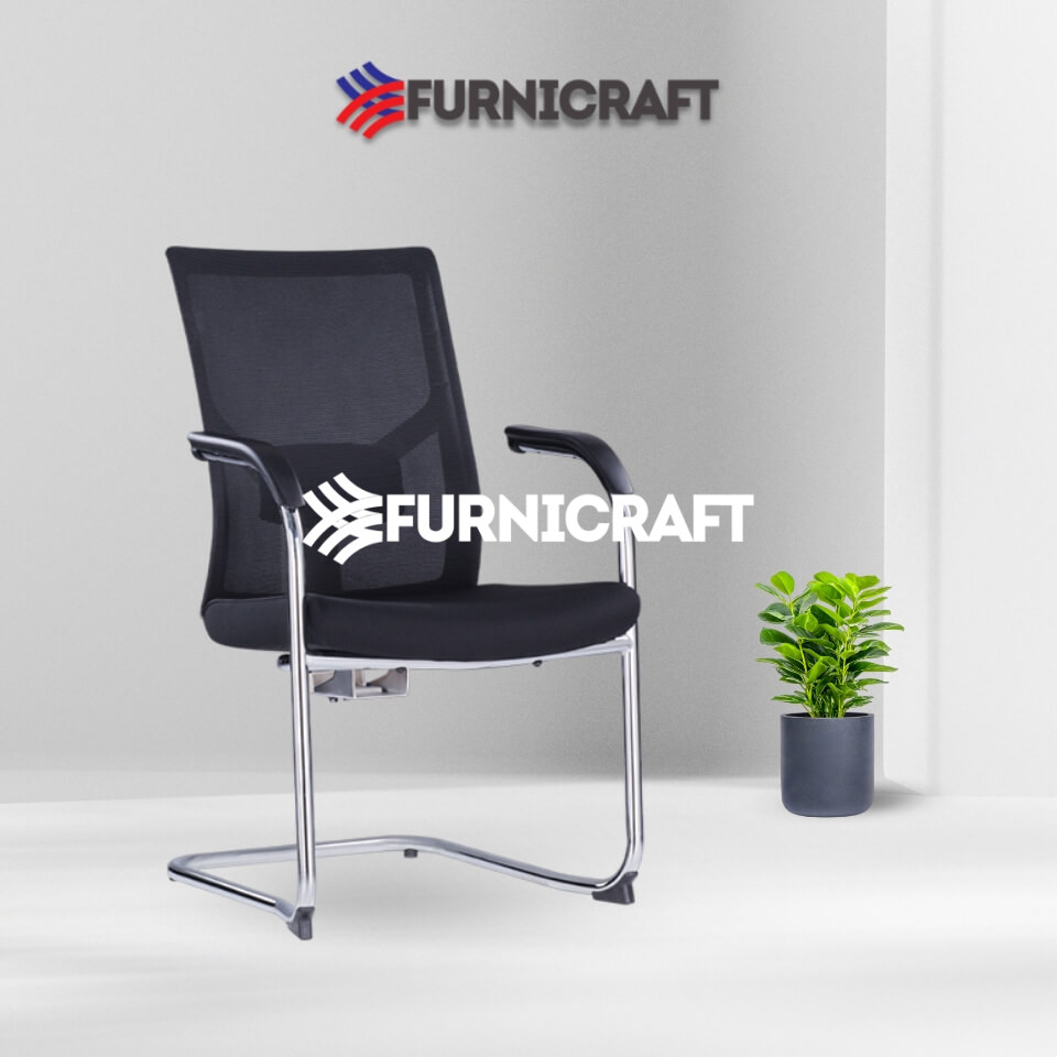 Mesh Visitor Chair - Black