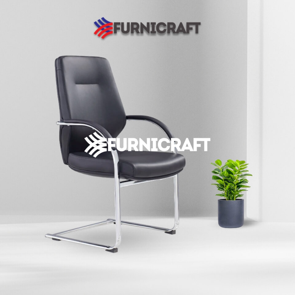 Modern Visitor Chair - Black