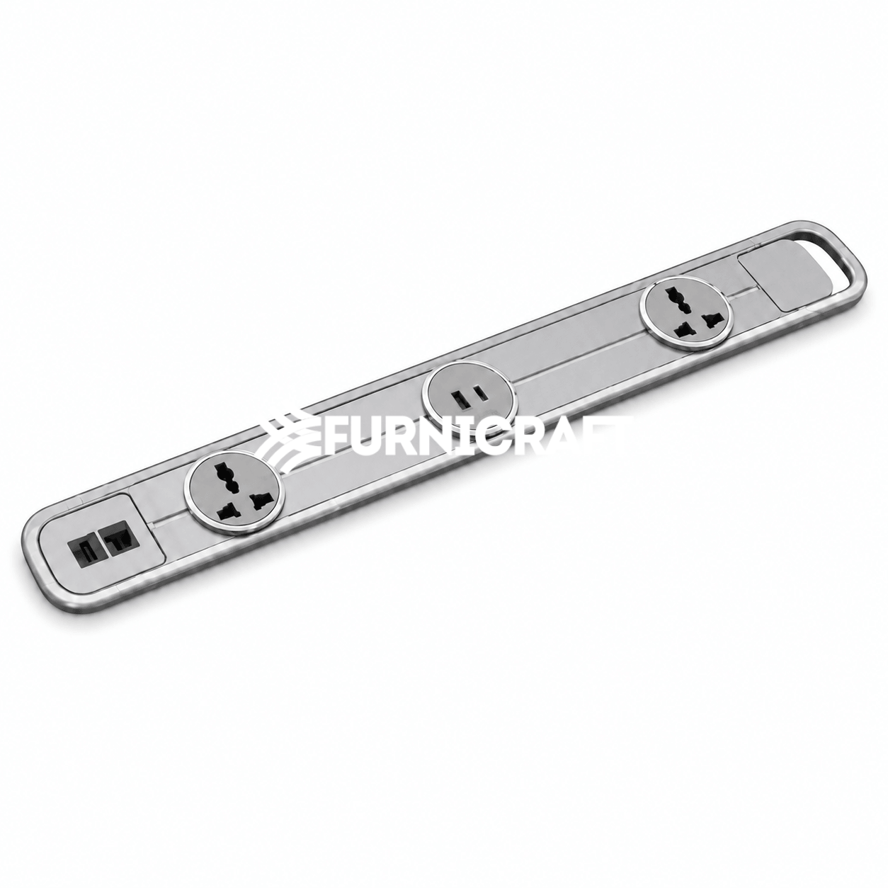 Slim Recessed Desk Power Socket with USB